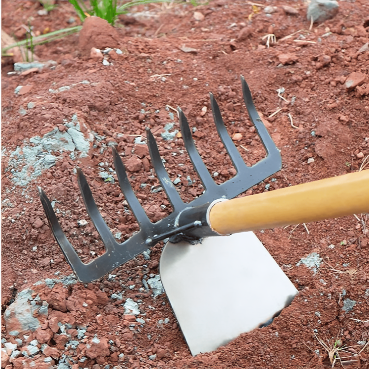 Pro Garden 2-in-1 Rake Hoe Tool