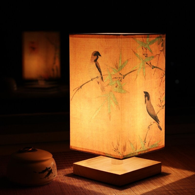 Traditional Asian Style Bedside Lamp