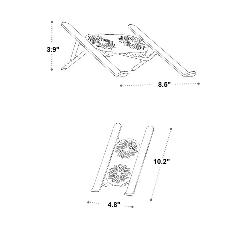 Portable Laptop Stand with Cooling Fans and Adjustable Height