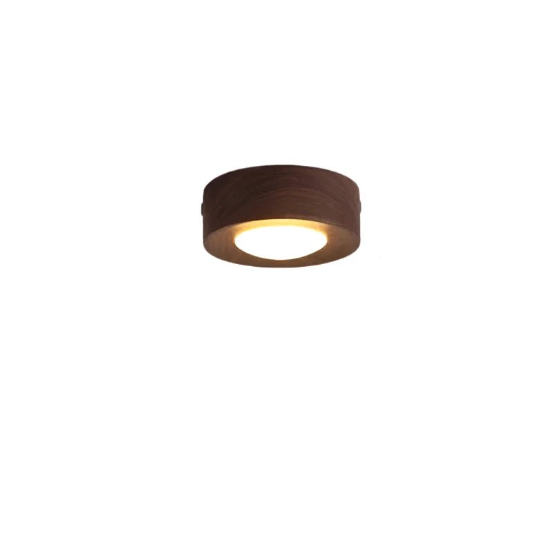 Natural Wood Flush Mount Ceiling Light