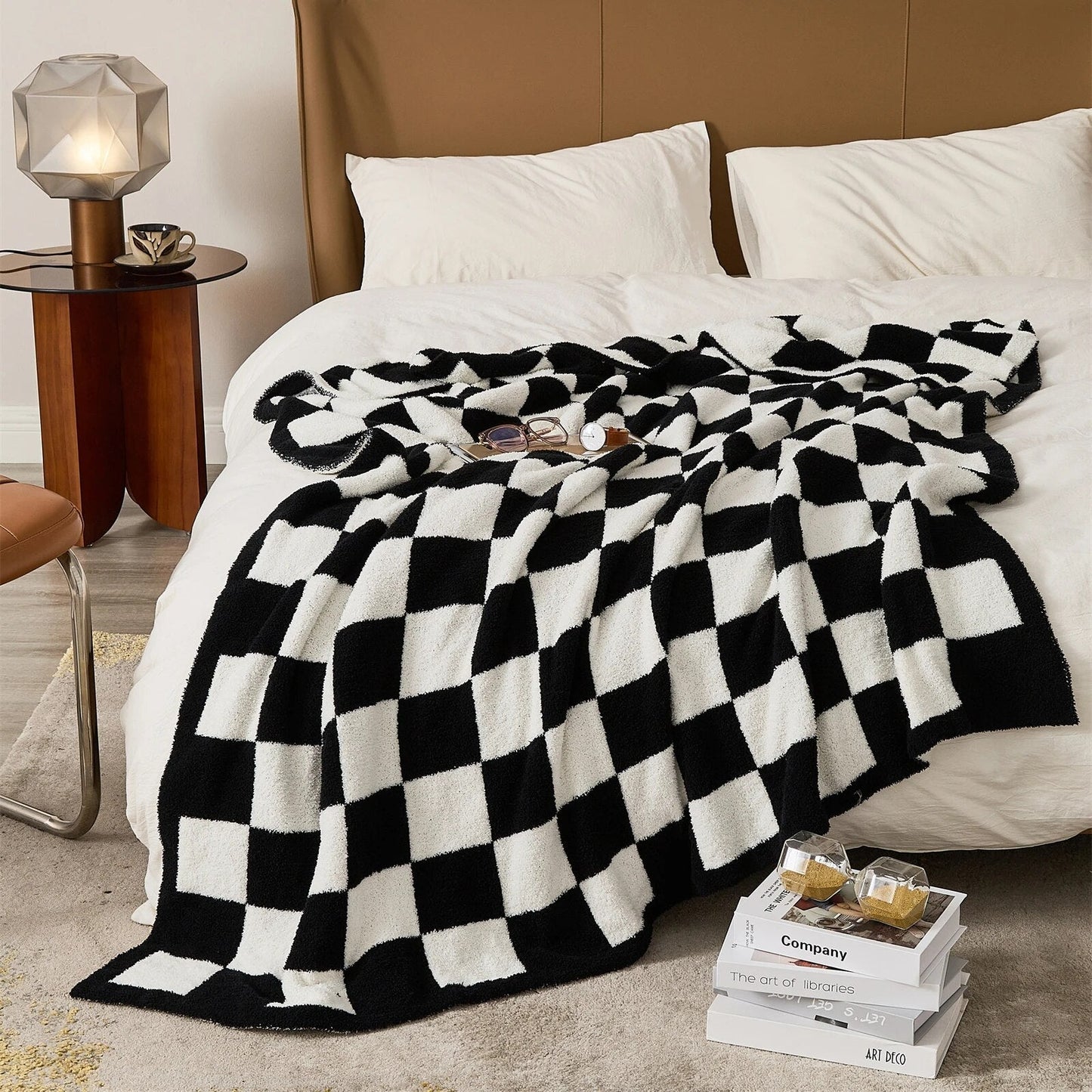 Cozy Checked Throw Blanket