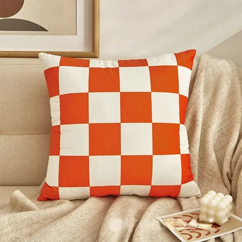 Modern Checkered Pillow – Chic Home Decor Accent