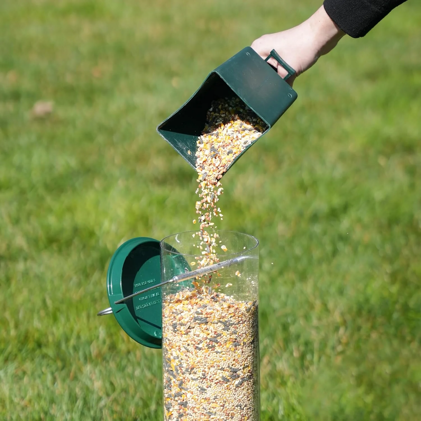 Durable Outdoor Bird Feeder with Squirrel Guard