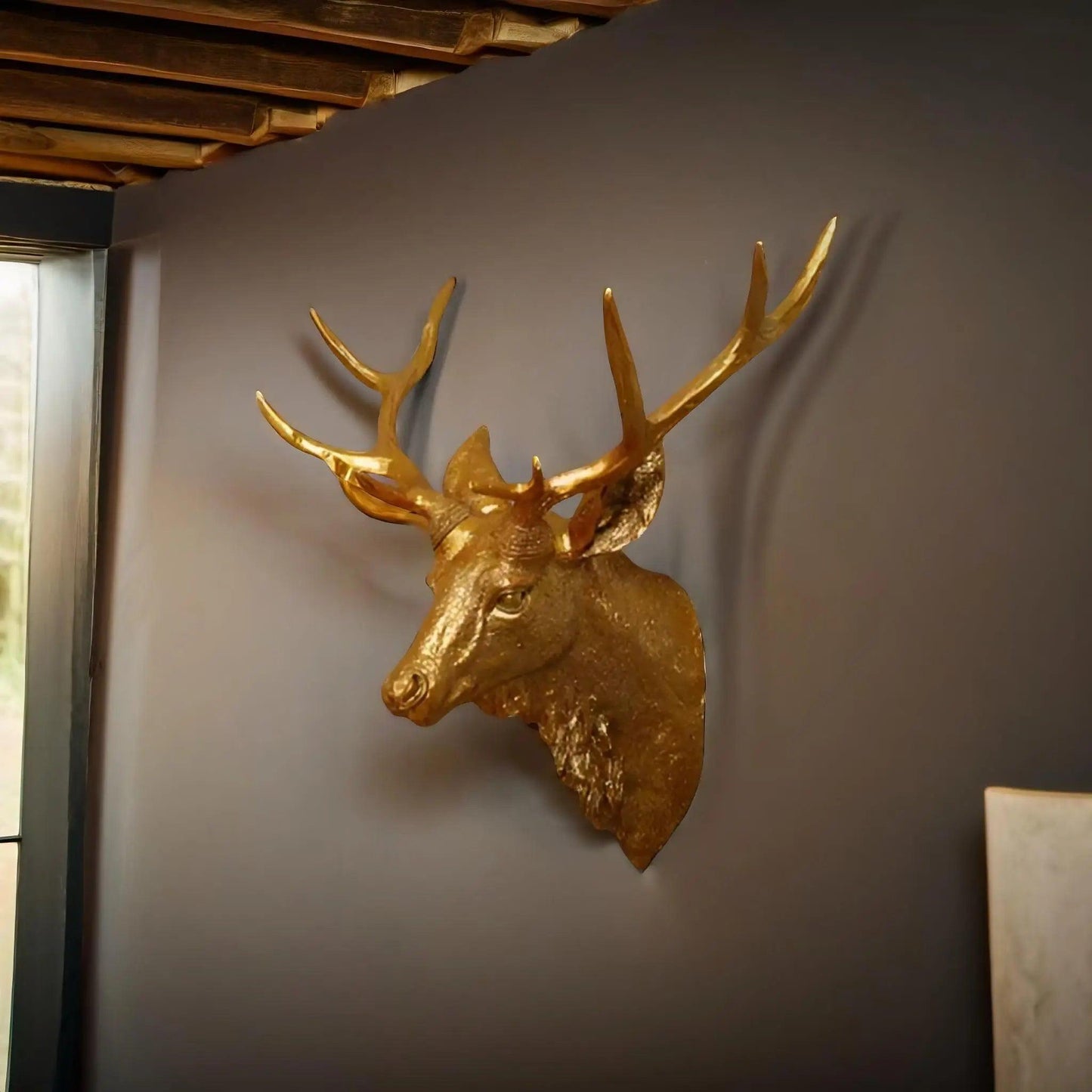 Rustic Deer Antler Wall Mount for Cabin Decor