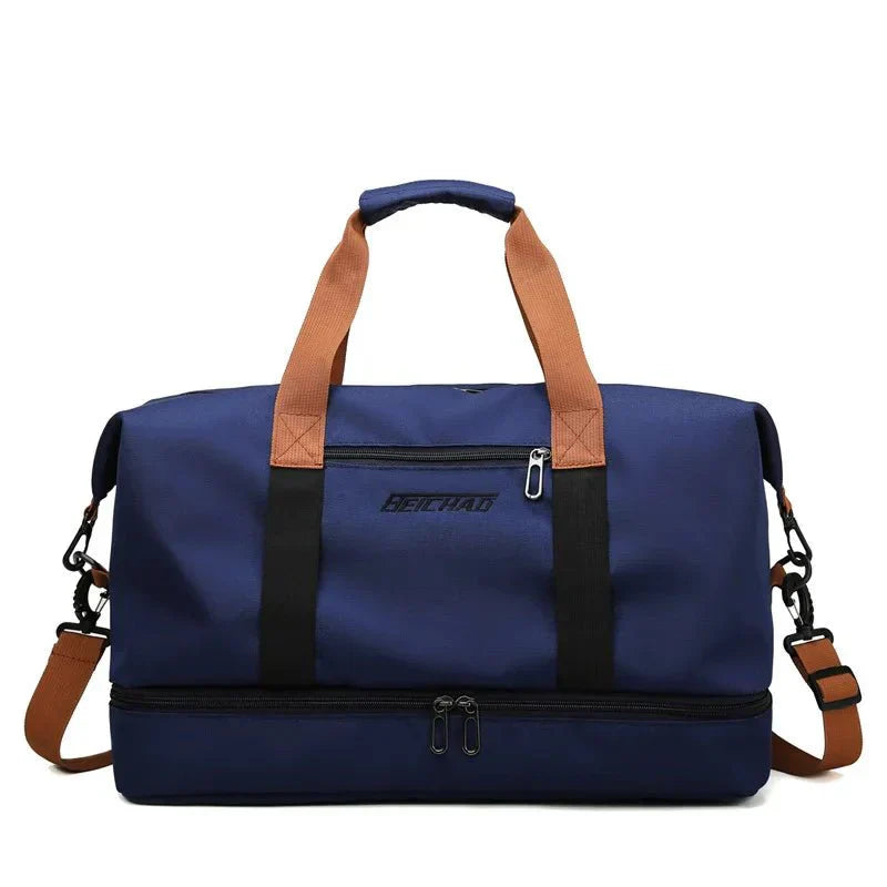 Sporty Gym Duffel Bag with Shoe Pocket