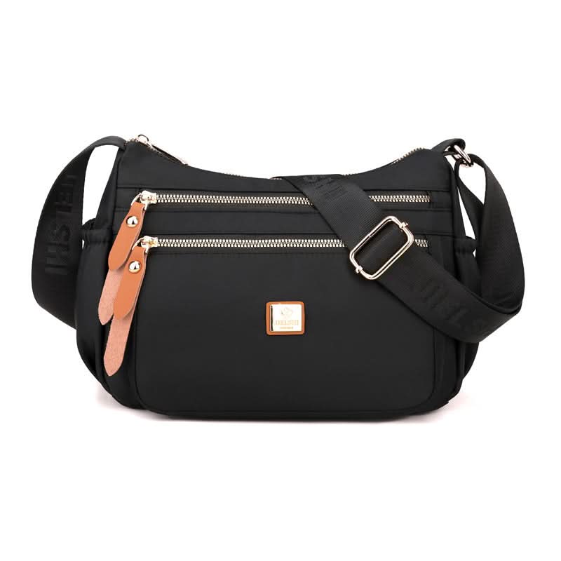 Slim Nylon Crossbody Bag with Compartments