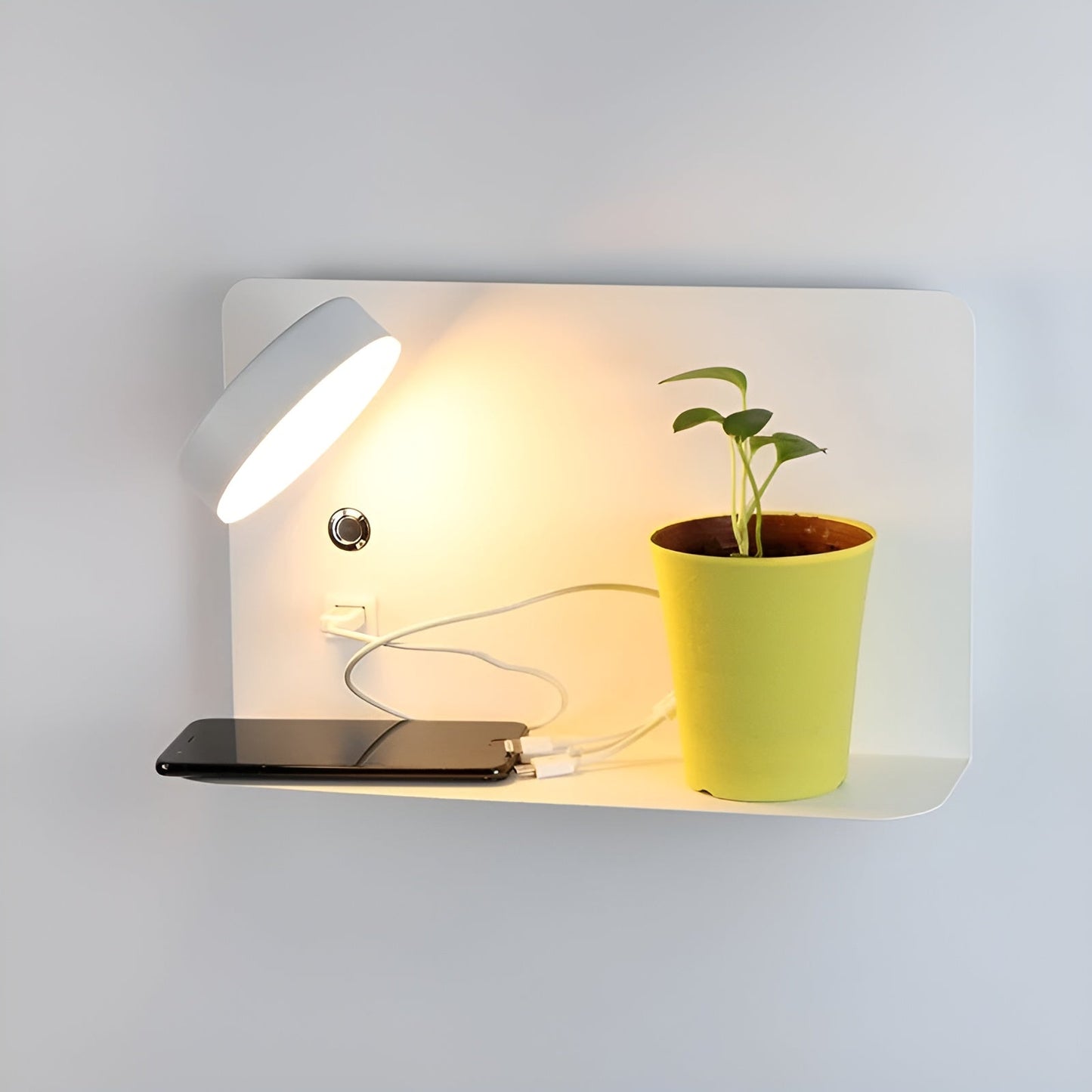 Rechargeable USB Wall Lamp with LED Soft Lighting