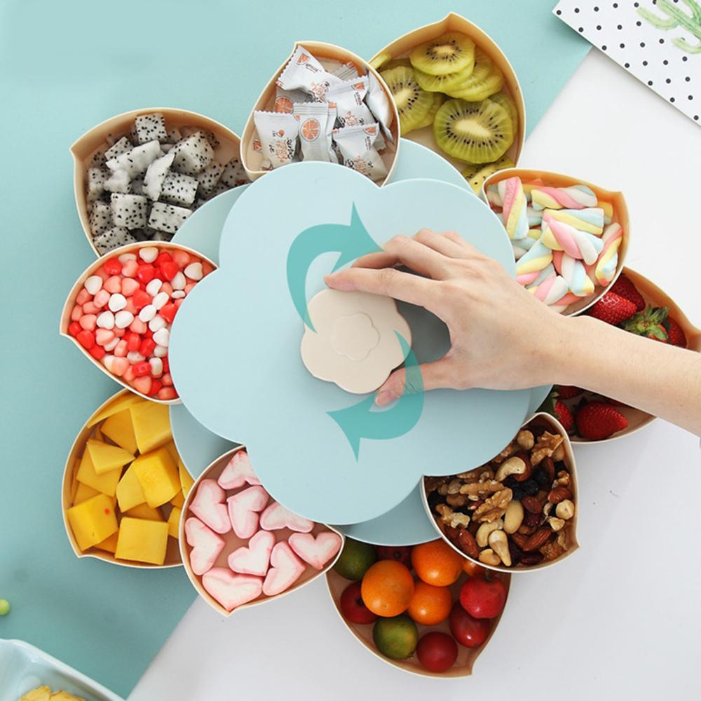 Colorful Rotating Flower Snack Container