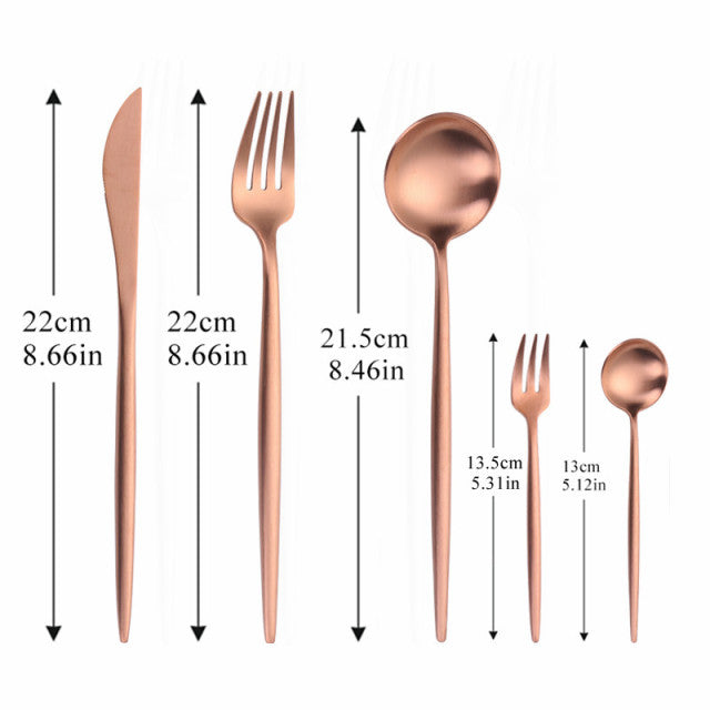 Simple Elegant Stainless Steel Cutlery Set