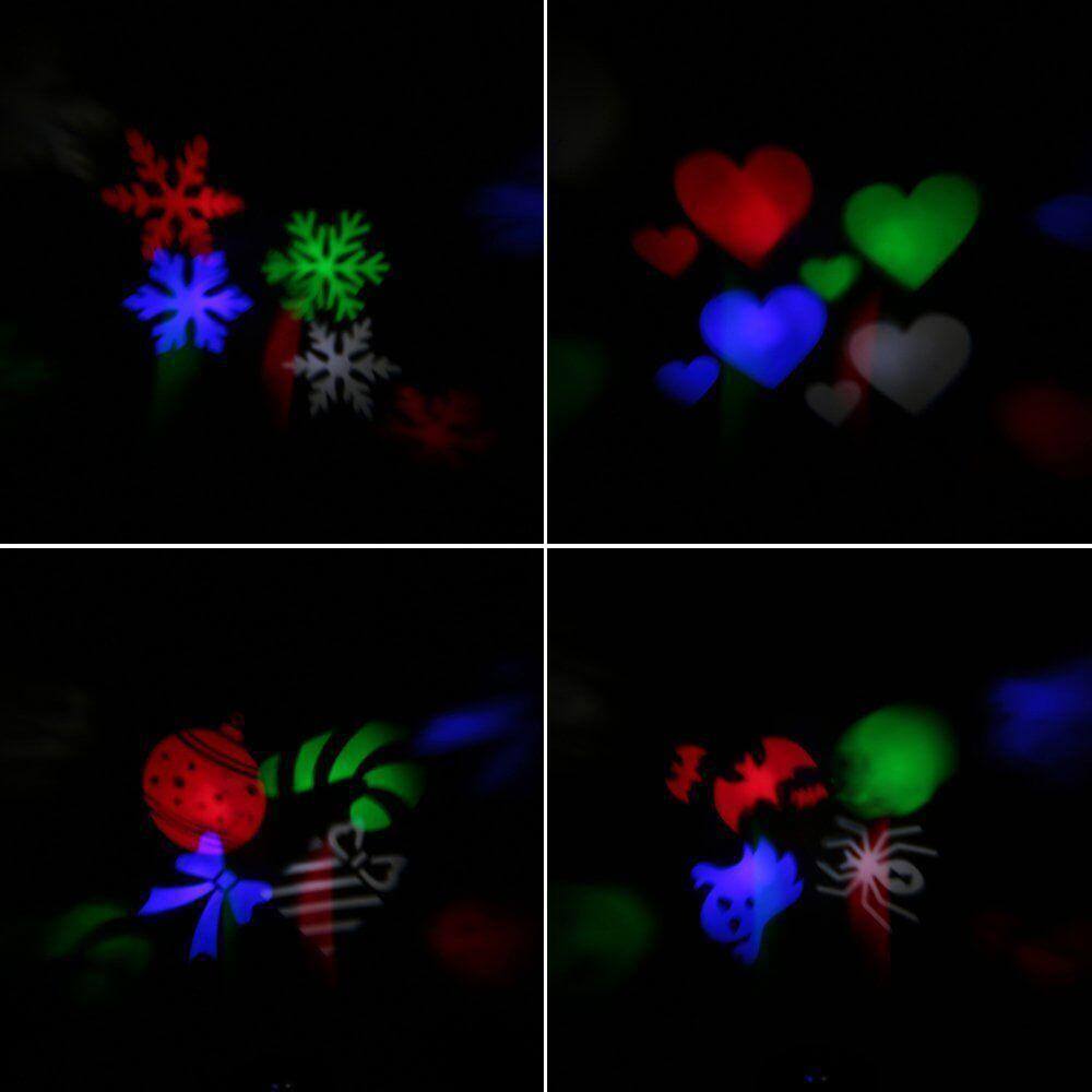 Colorful Outdoor Halloween Projector Light Show