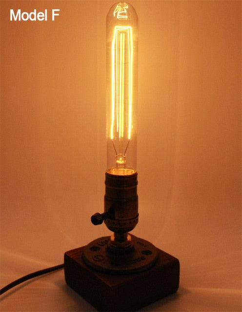 Rustic Metal Adjustable Desk Lamp