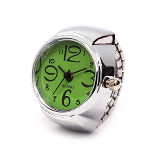 Stylish Quartz Stainless Steel Watch Ring - Cofik