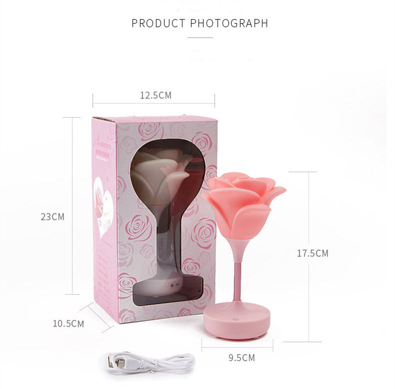Pretty Floral Soft Glow Table Lamp