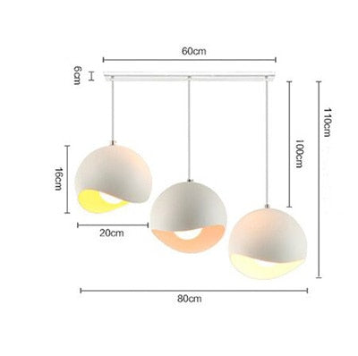 Sleek Metal White Pendant Light