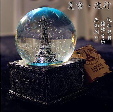 Beautiful LED Glass Ball Musical Night Light Decoration