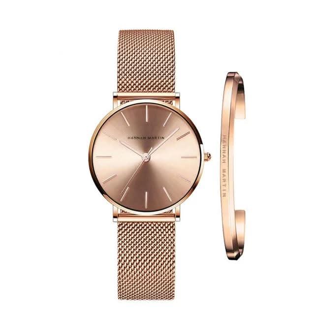Elegant Ladies Watch with Adjustable Metal Strap