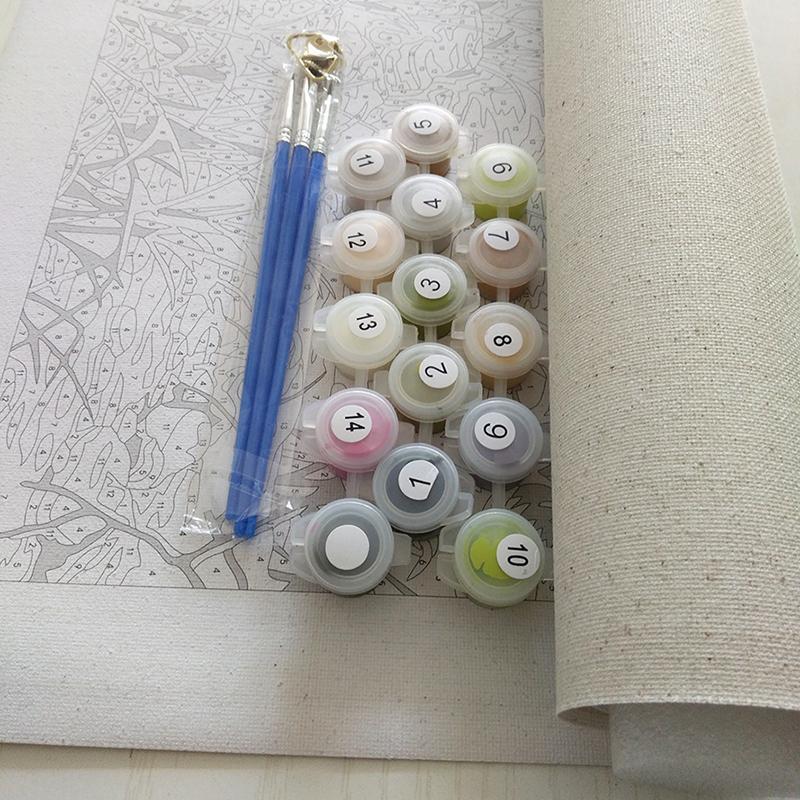 Beautiful Floral Art Paint-By-Number Kit