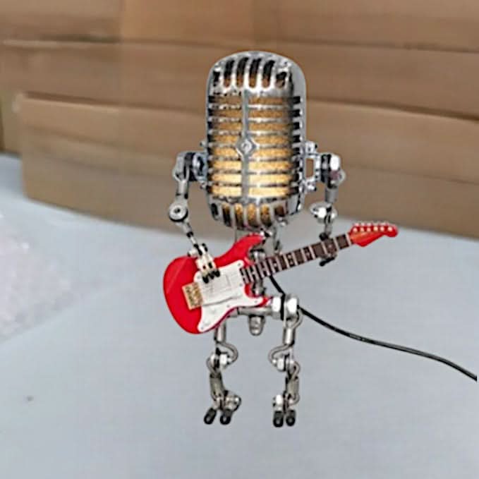 Adjustable Musical Desk Lamp with Guitar Pattern