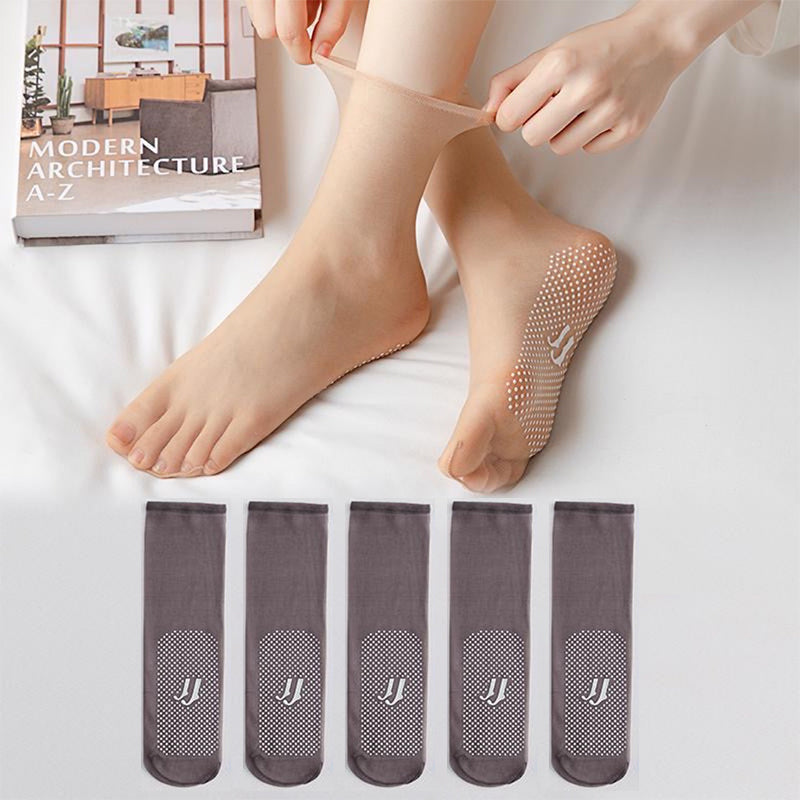 Clear Grip Crystal Ankle Socks