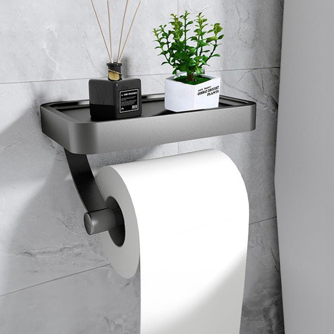 Easy Install Bathroom Paper Holder with Storage