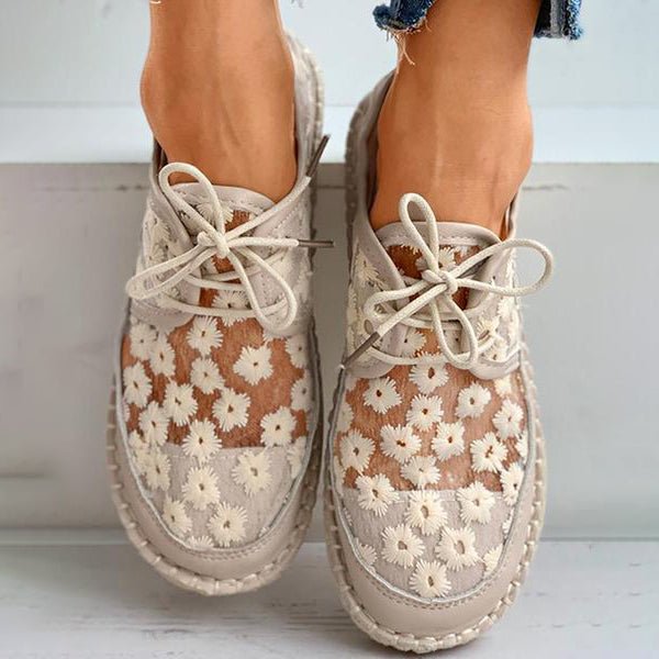 Comfortable Orthopedic Shoes with Floral Pattern