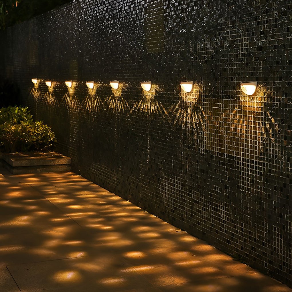 4 Pack Outdoor LED Solar Step Lights Wall Mounted