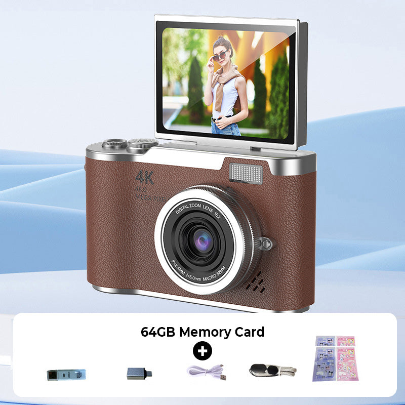 Compact 4K HD Flip Screen Video Camera