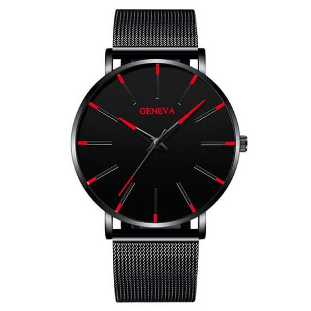 Slim Men's Leather Business Watch