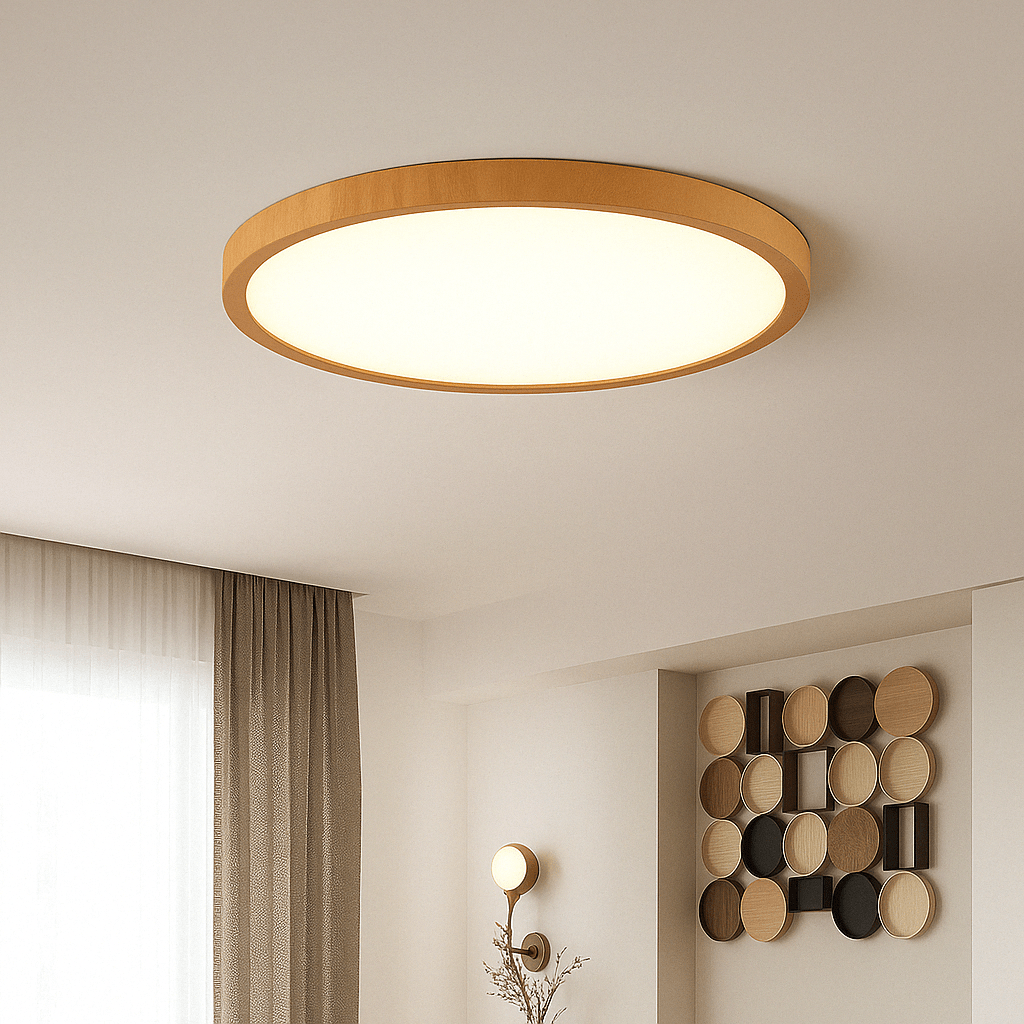 Slim Wooden Style LED Ceiling Light
