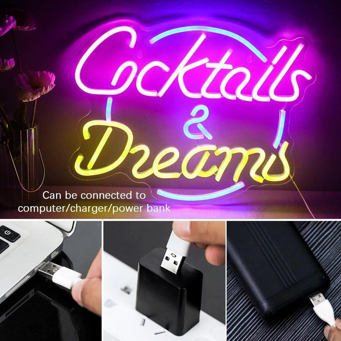 Vibrant LED Neon Bar Sign