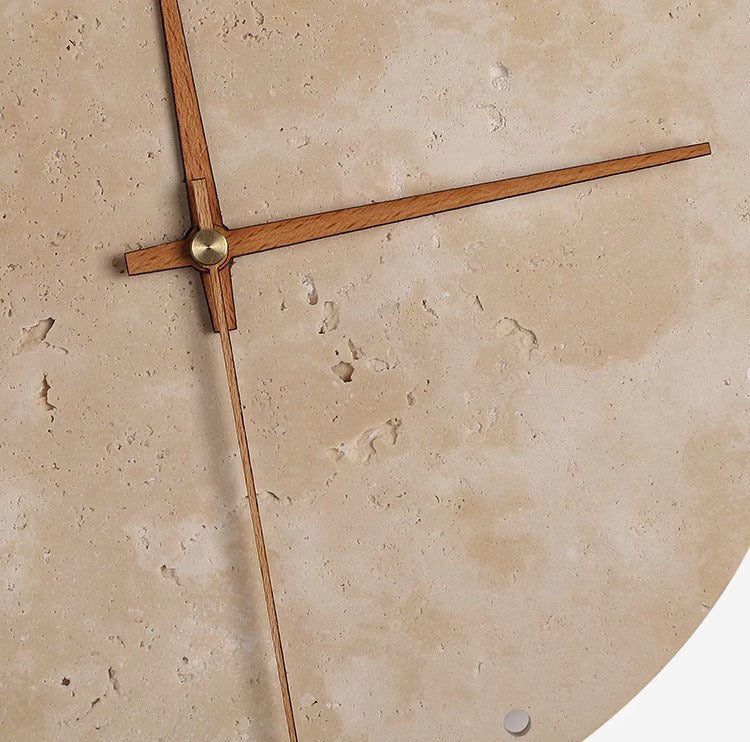 Natural Stone Wall Clock with Unique Texture