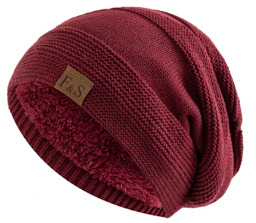 Warm Fleece Lined Snow Beanie