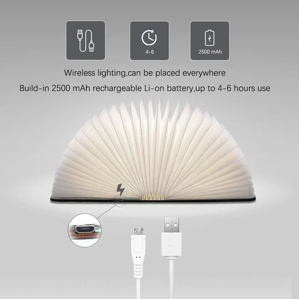 Portable Wooden LED Reading Lamp