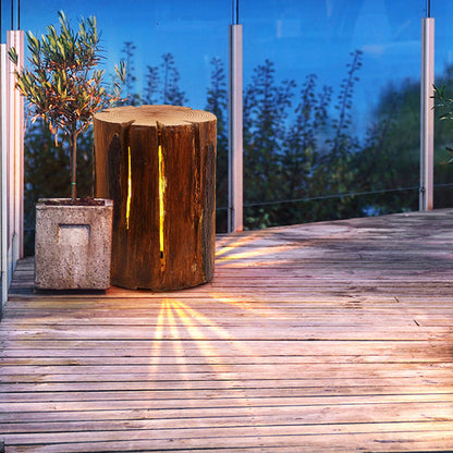 Outdoor Solar Tree Stump Garden Lights