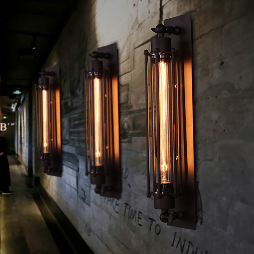Rustic Metal LED Wall Light Fixture