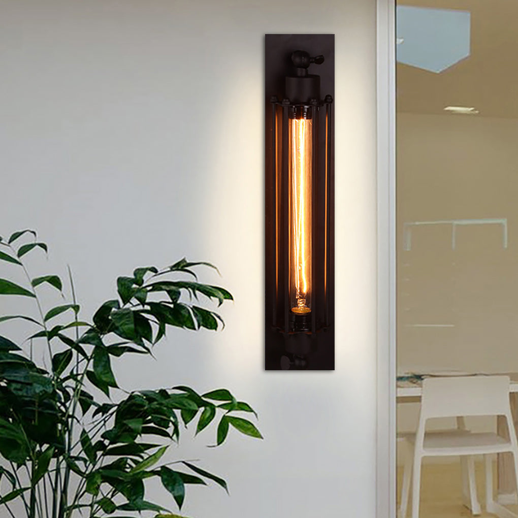 Rustic Metal LED Wall Light Fixture