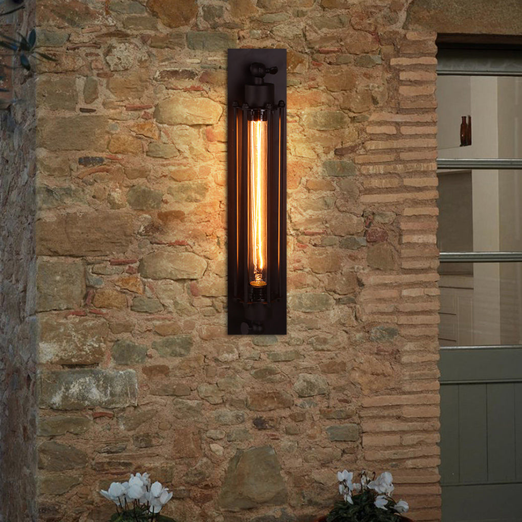 Rustic Metal LED Wall Light Fixture