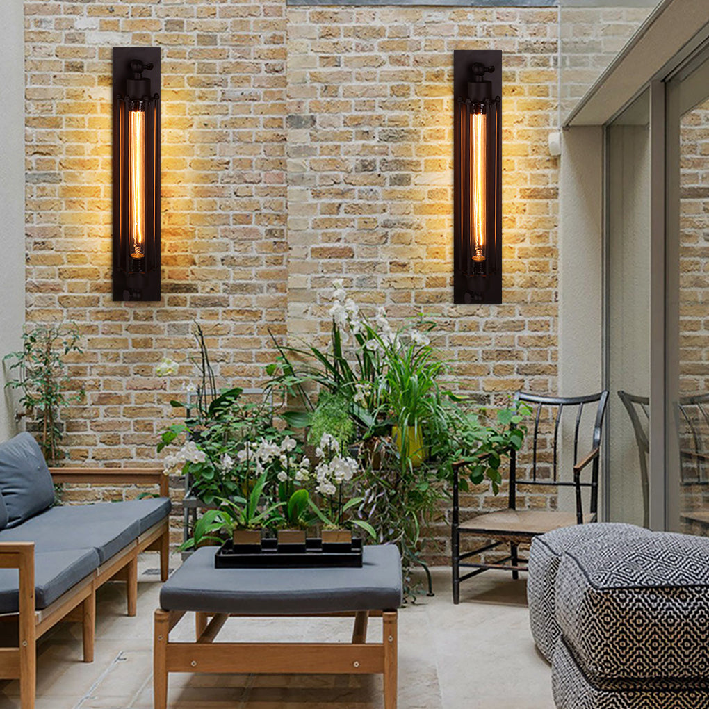 Rustic Metal LED Wall Light Fixture