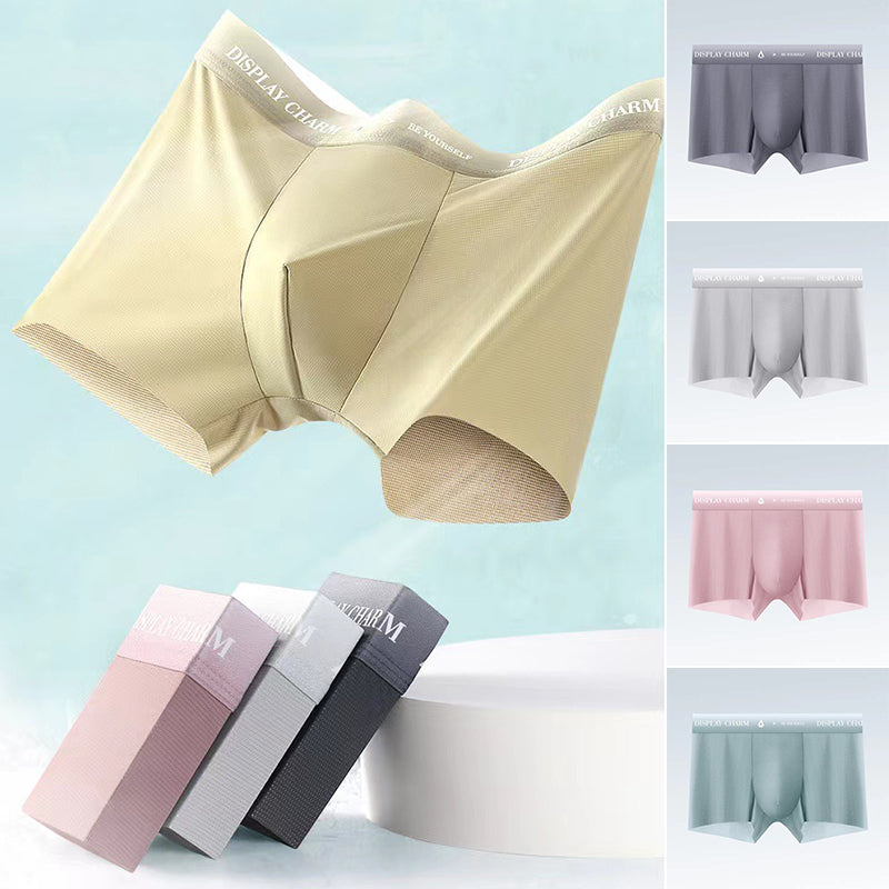 Cool Comfortable Men's Underwear Ice Silk Boxers - Cofik