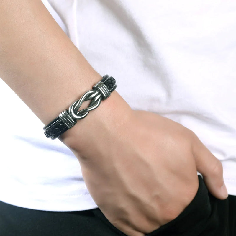 Genuine Brown Leather Wristband