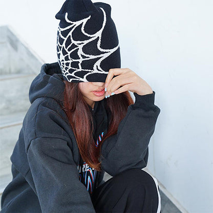 Warm Winter Spider Web Hat