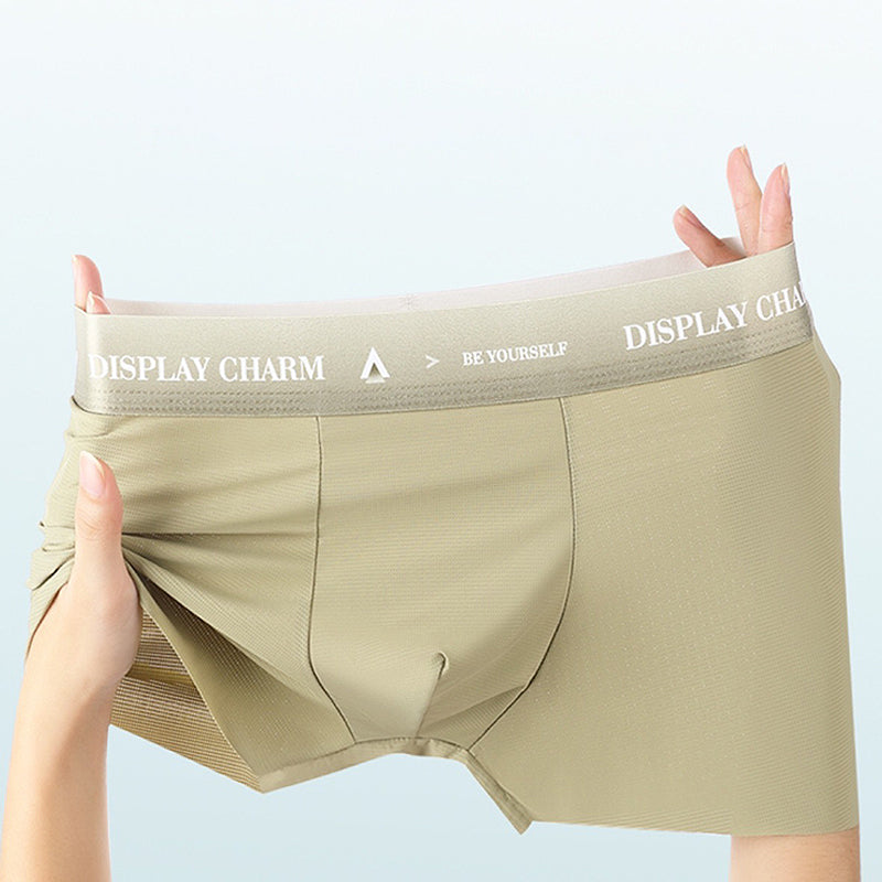 Cool Comfortable Men's Underwear Ice Silk Boxers