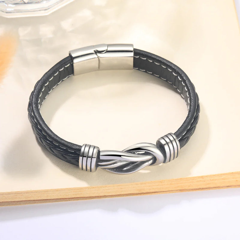 Genuine Brown Leather Wristband