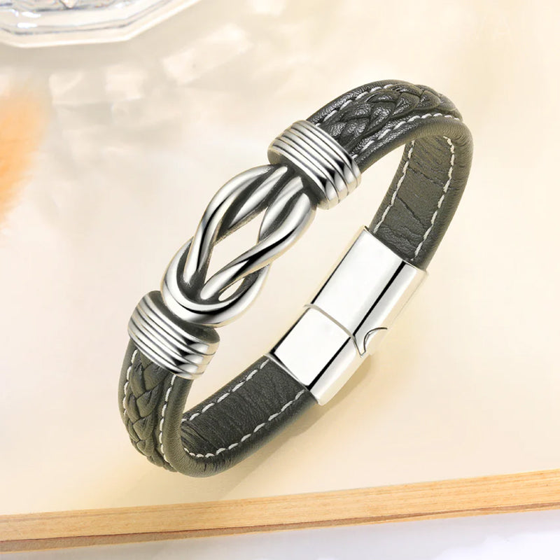 Genuine Brown Leather Wristband