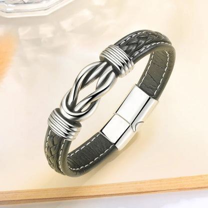 Genuine Brown Leather Wristband