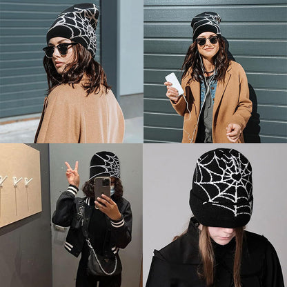 Warm Winter Spider Web Hat