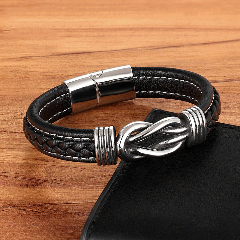 Genuine Brown Leather Wristband