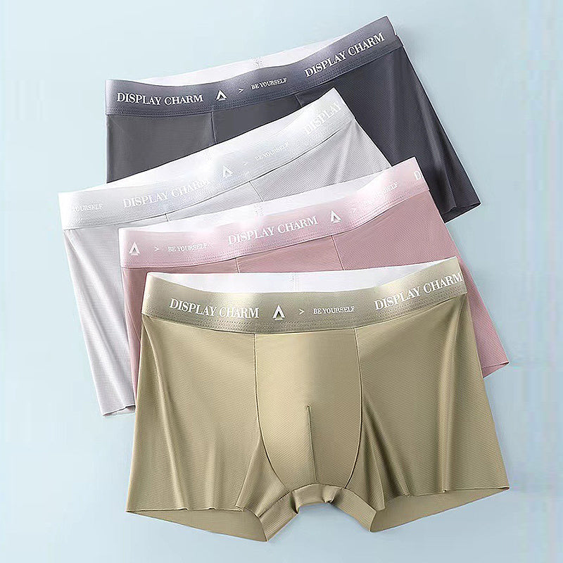 Cool Comfortable Men's Underwear Ice Silk Boxers