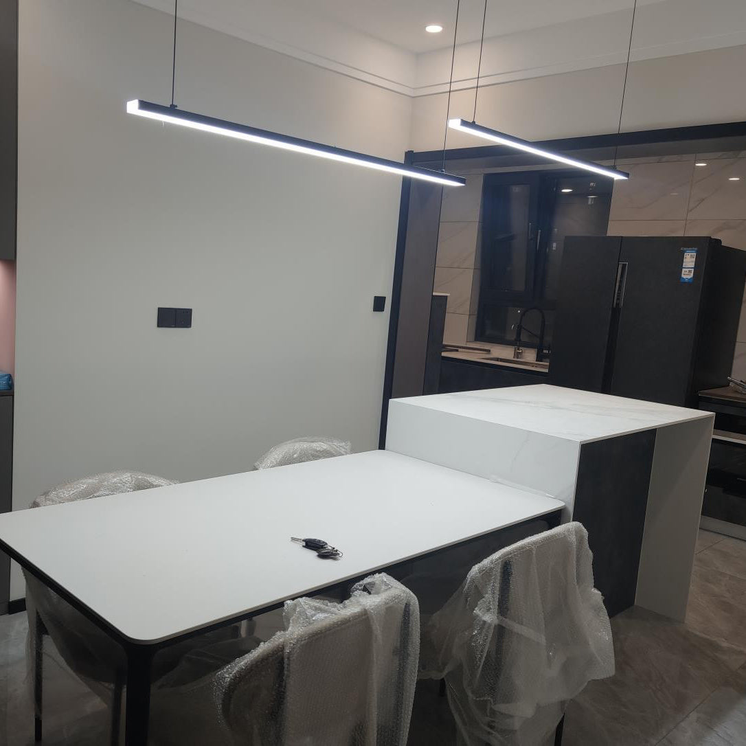Sleek Metal Kitchen Island LED Pendant Light