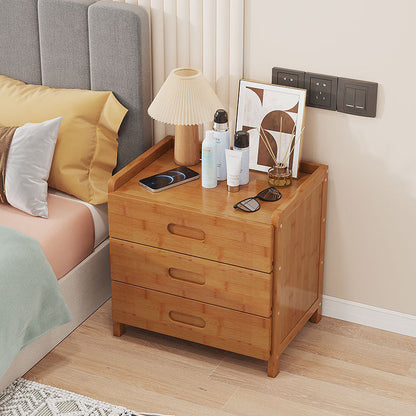 Traditional Wood Bedside Table with Drawers